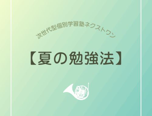 【夏の勉強法】
